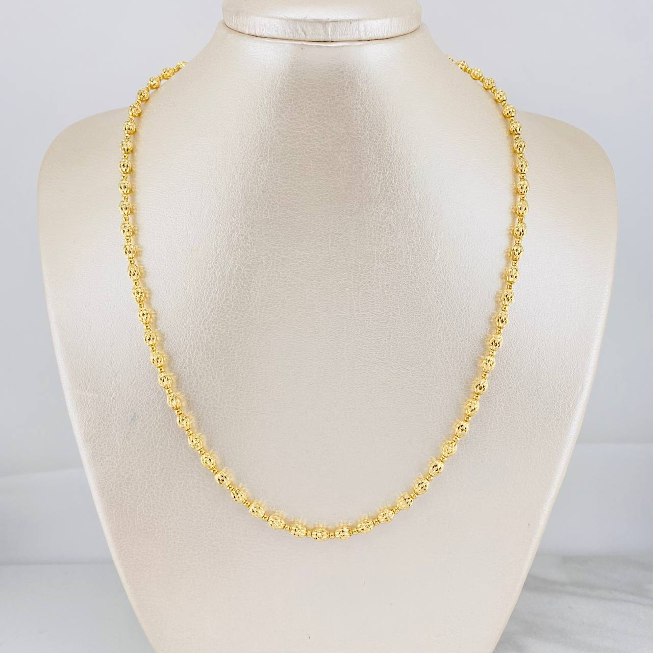 Cadena Militar Diamantada 12.35g / 45cm / 3.9mm Oro Amarillo 18K