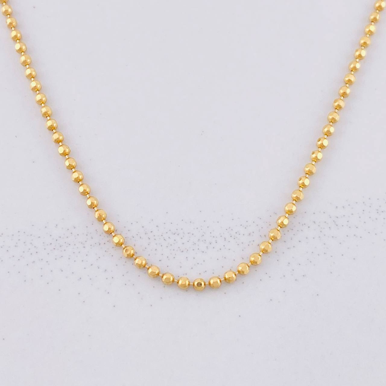 Cadena Militar 4g / 45cm / 1.4mm Oro Amarillo 18K