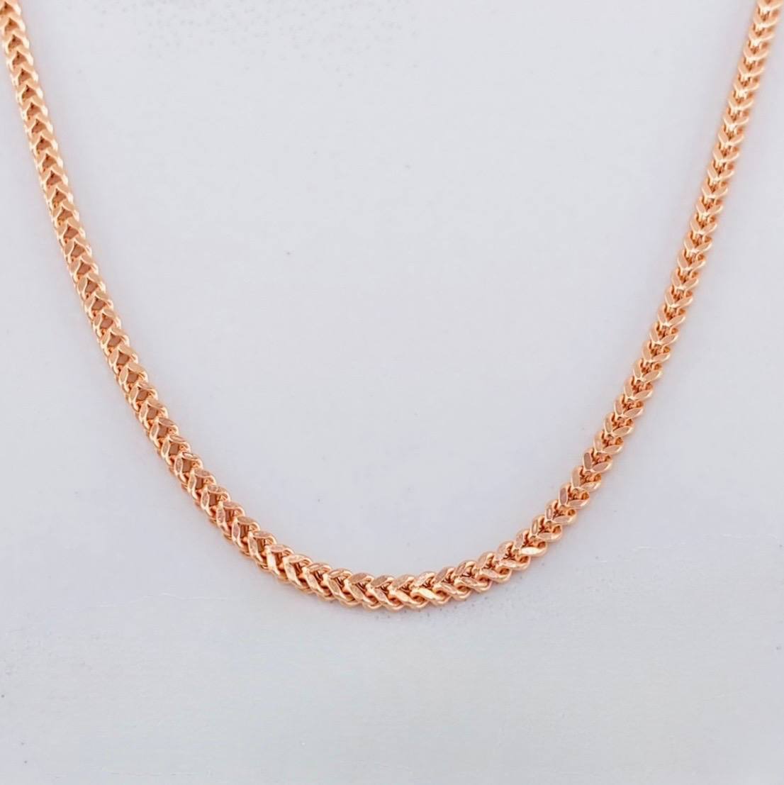 Cadena Franco 8.25g / 60cm / 2.2mm Oro Rosa 18K