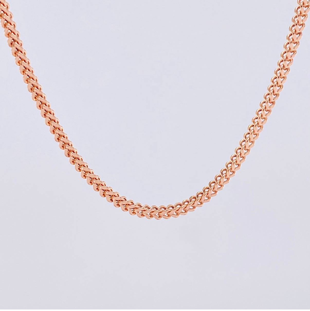 Cadena Franco 8.25g / 60cm / 2.2mm Oro Rosa 18K