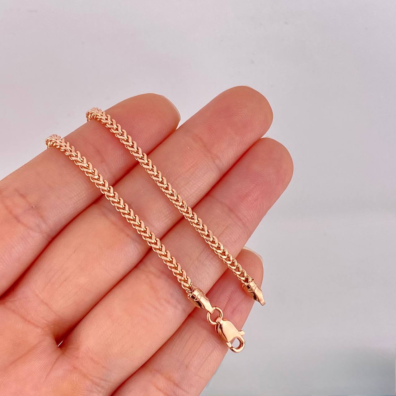 Cadena Franco 8.25g / 60cm / 2.2mm Oro Rosa 18K