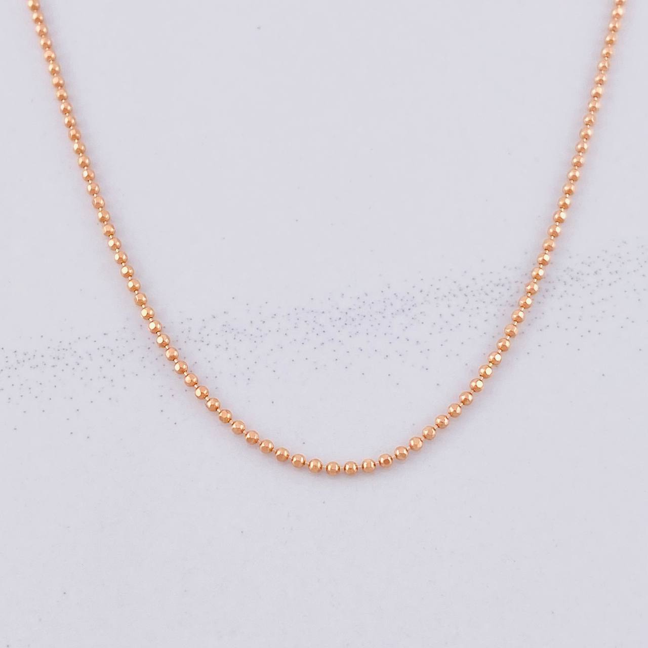 Cadena Militar 1.95g / 40cm / 1mm Oro Rosa 18K