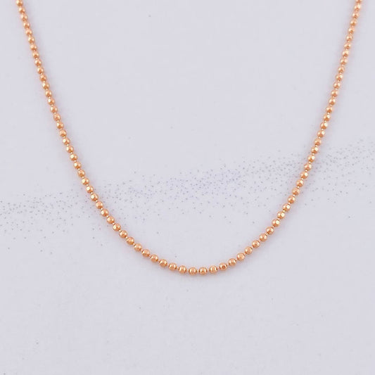 Cadena Militar 2g / 50cm / 0.9mm Oro Rosa 18K