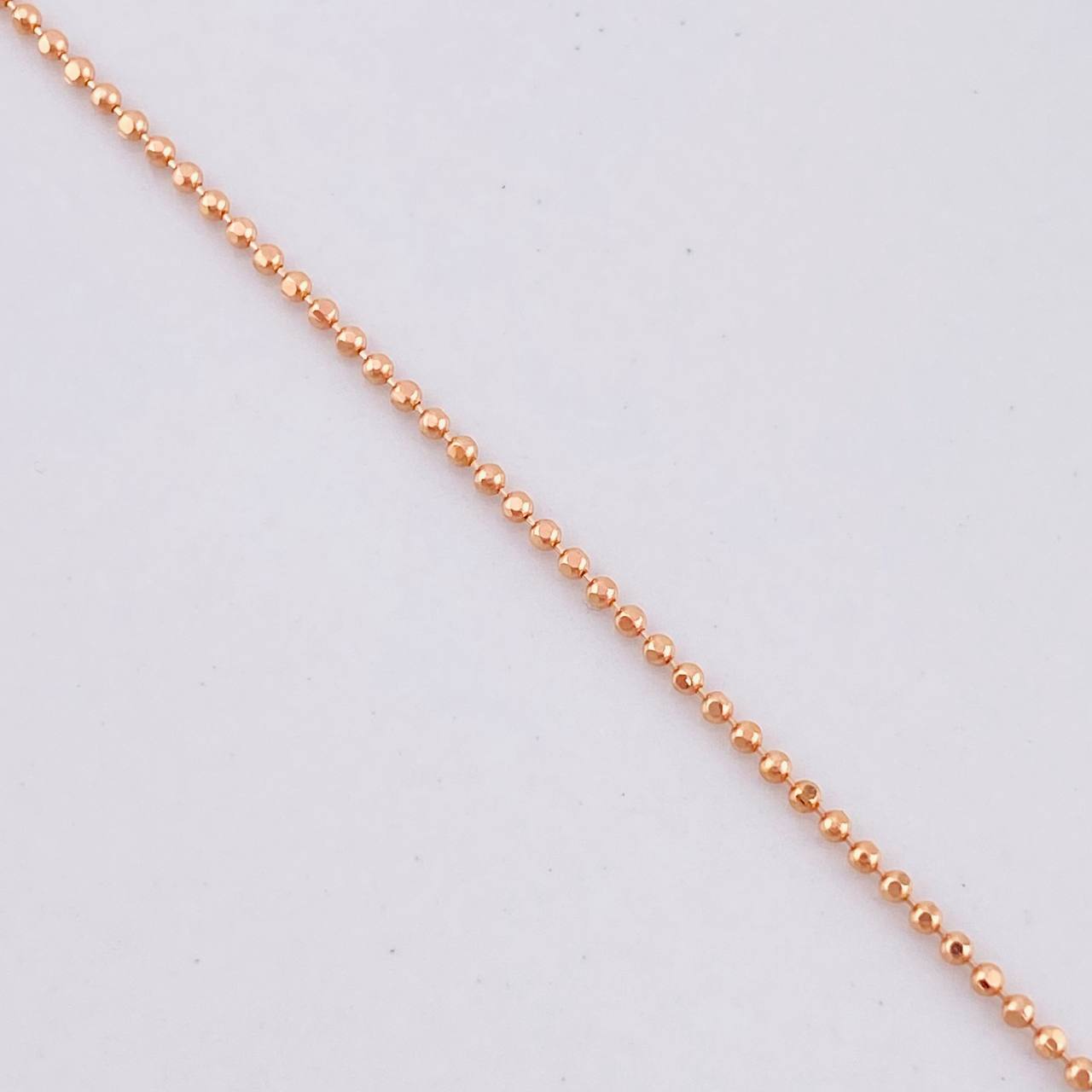 Cadena Militar 1.95g / 40cm / 1mm Oro Rosa 18K