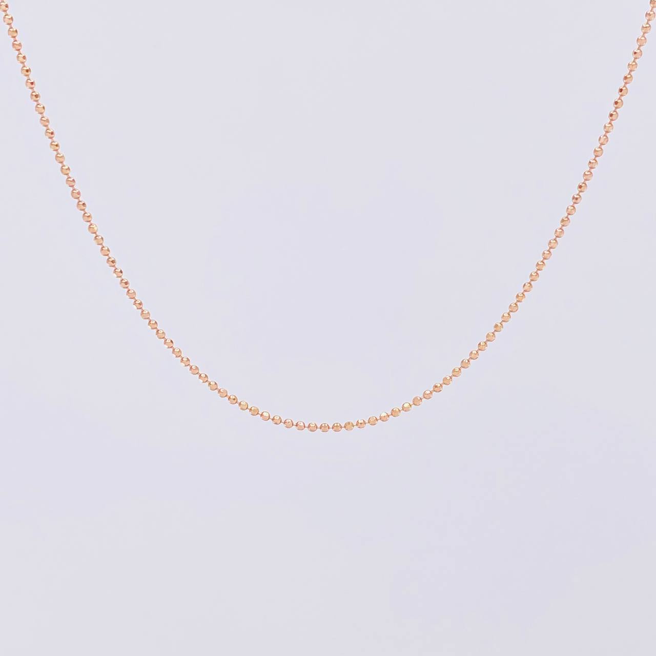 Cadena Militar 1.95g / 40cm / 1mm Oro Rosa 18K