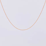 Cadena Militar 1.95g / 40cm / 1mm Oro Rosa 18K
