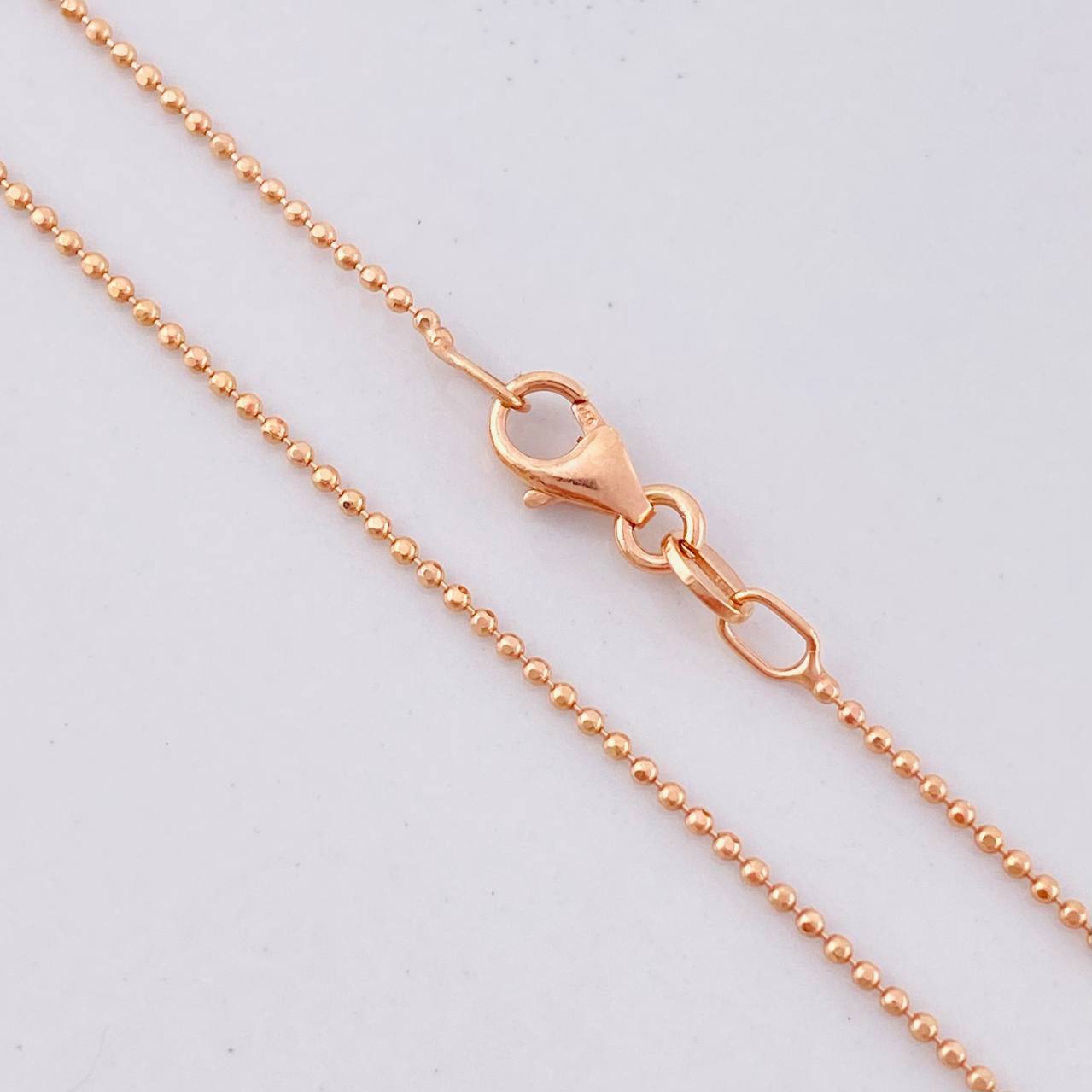 Cadena Militar 1.9g / 40cm / 1mm Oro Rosa 18K