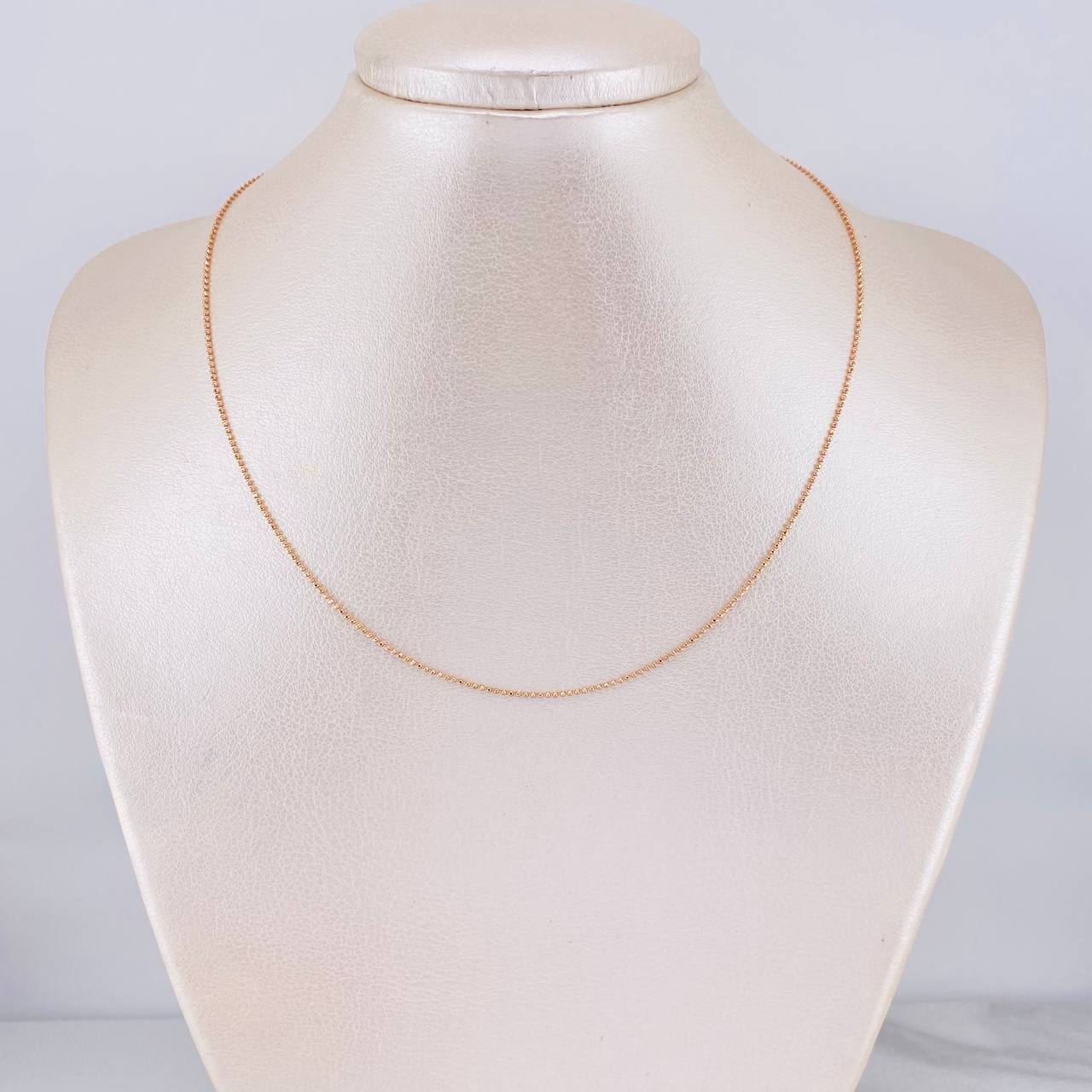 Cadena Militar 1.95g / 40cm / 1mm Oro Rosa 18K