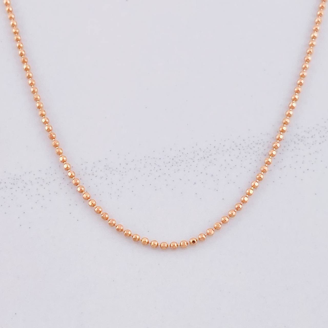 Cadena Militar 1.9g / 40cm / 0.9mm Oro Rosa 18K
