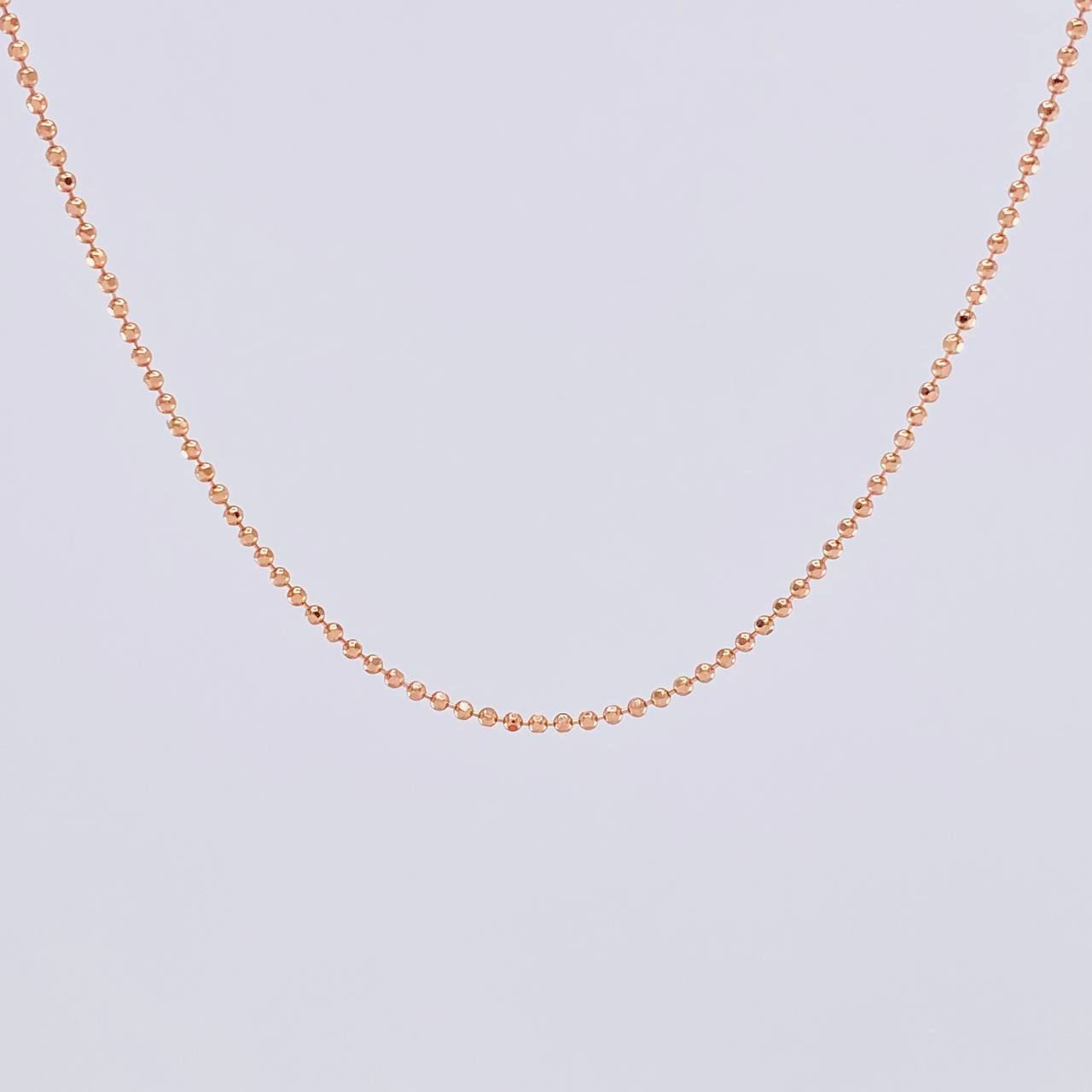 Cadena Militar 1.9g / 40cm / 0.9mm Oro Rosa 18K
