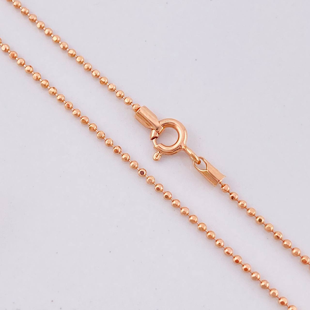 Cadena Militar 1.9g / 40cm / 0.9mm Oro Rosa 18K