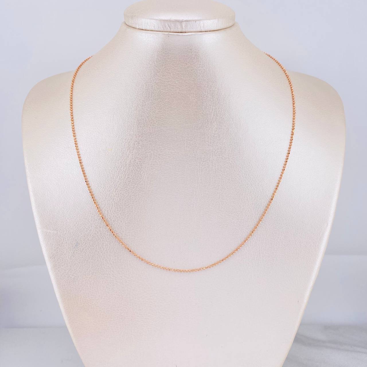 Cadena Militar 1.9g / 40cm / 0.9mm Oro Rosa 18K