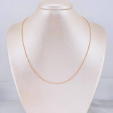 Cadena Militar 1.9g / 40cm / 0.9mm Oro Rosa 18K