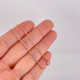 Cadena Militar 1.9g / 40cm / 0.9mm Oro Rosa 18K