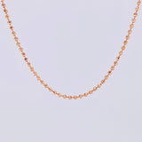 Cadena Militar Diamantada 6.6g / 50cm / 1.7mm Oro Rosa 18K