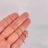 Cadena Militar Diamantada 6.6g / 50cm / 1.7mm Oro Rosa 18K