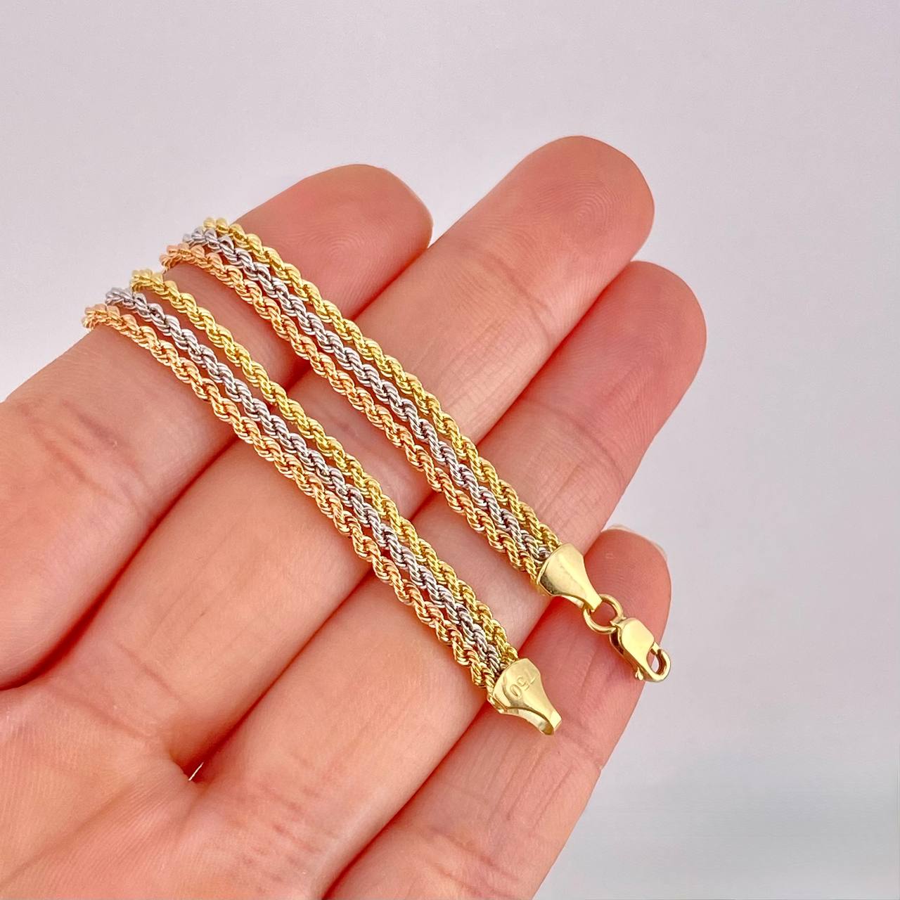 Pulso Trio Lazo 3.15g / 18.7cm / 6mm Tres Oros 18K