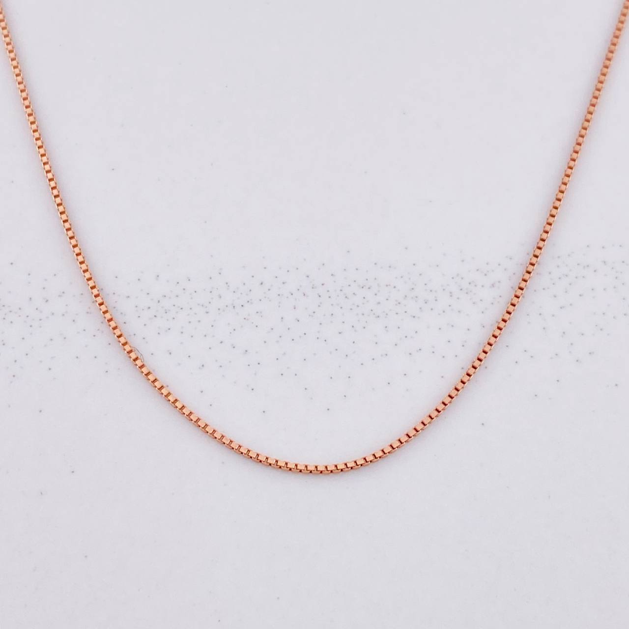 Cadena Veneciana 1.25g / 45cm / 0.9mm Oro Rosa 18K