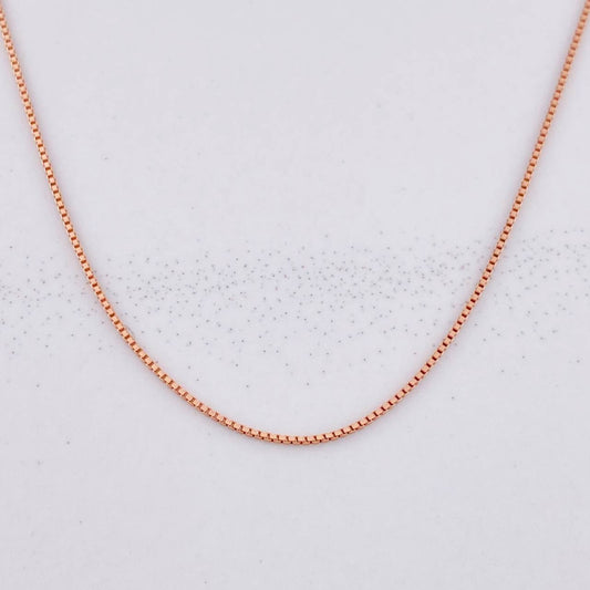 Cadena Veneciana 1.1g / 40cm / 0.9mm Oro Rosa 18K