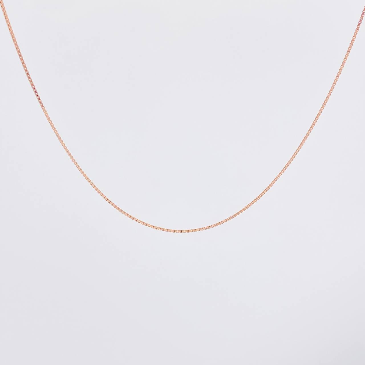 Cadena Veneciana 1.25g / 45cm / 0.9mm Oro Rosa 18K