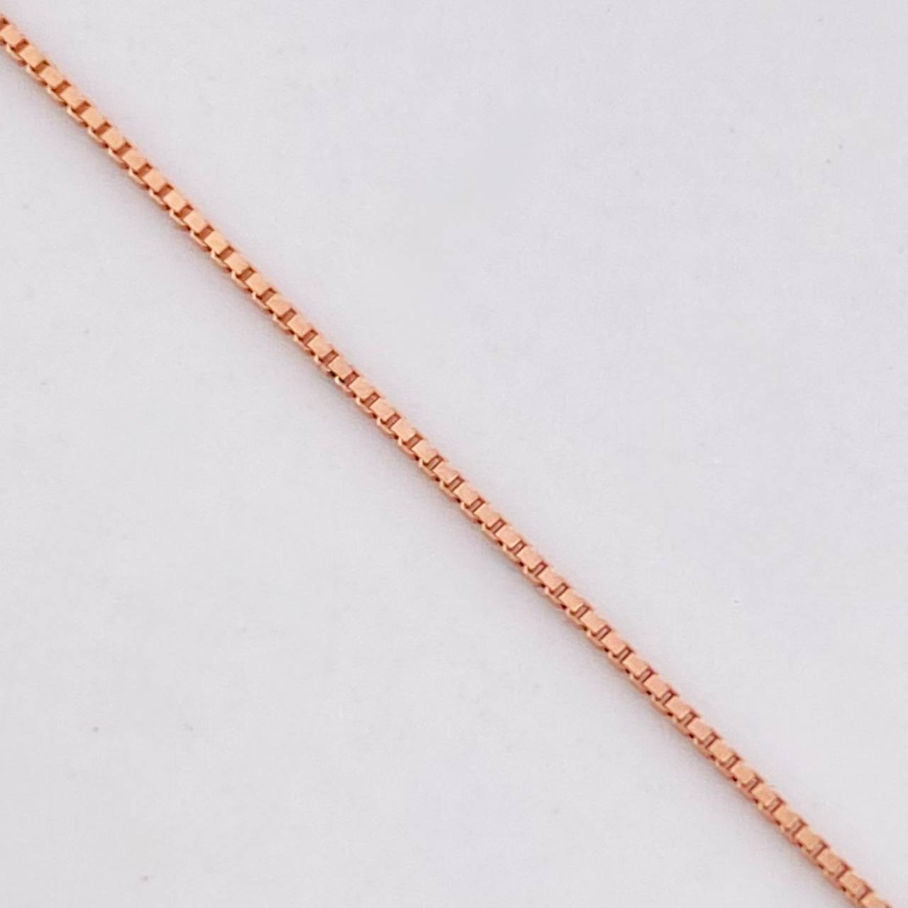 Cadena Veneciana 1.25g / 45cm / 0.9mm Oro Rosa 18K