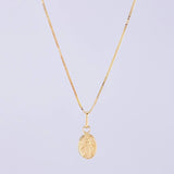 Set Cadena Veneciana + Dije Virgen Milagrosa / 1.4g / 45cm Oro Amarillo 18K