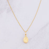 Set Cadena Veneciana + Dije Virgen Milagrosa / 1.4g / 45cm Oro Amarillo 18K