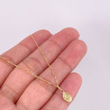 Set Cadena Veneciana + Dije Virgen Milagrosa / 1.35g / 45cm Oro Amarillo 18K
