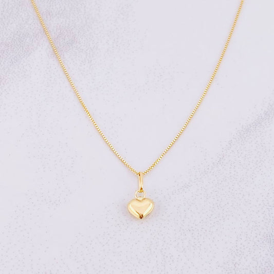 Set Cadena Veneciana + Dije Corazón / 1.35g / 45cm Oro Amarillo 18K