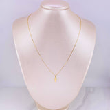 Set Cadena Veneciana + Dije Cruz Puntas Curvas / 1.3g / 45cm Oro Amarillo 18K