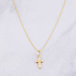 Set Cadena Veneciana + Dije Cruz / 1.3g / 45cm Oro Amarillo 18K