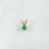 Dije Piedra Regalo 0.7gr / 1cm / Esmeralda 33pts Oro Amarillo 18K (Joya) *