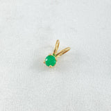 Dije Piedra Regalo 0.4gr / 1cm / Esmeralda 15pts Oro Amarillo 18K (Joya) *