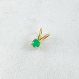Dije Piedra Regalo 0.7gr / 1cm / Esmeralda 33pts Oro Amarillo 18K (Joya) *