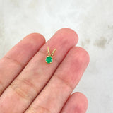 Dije Piedra Regalo 0.7gr / 1cm / Esmeralda 33pts Oro Amarillo 18K (Joya) *