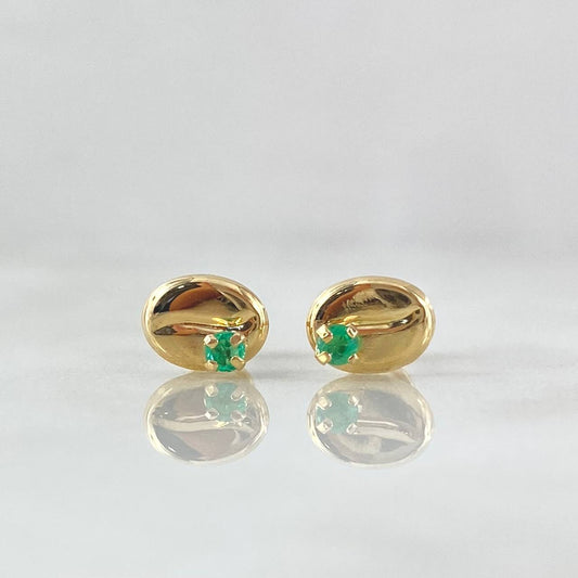 Topos Grano De Café 0.95gr / 5.6mm Esmeraldas 10pts Oro Amarillo 18K (Joya) ©