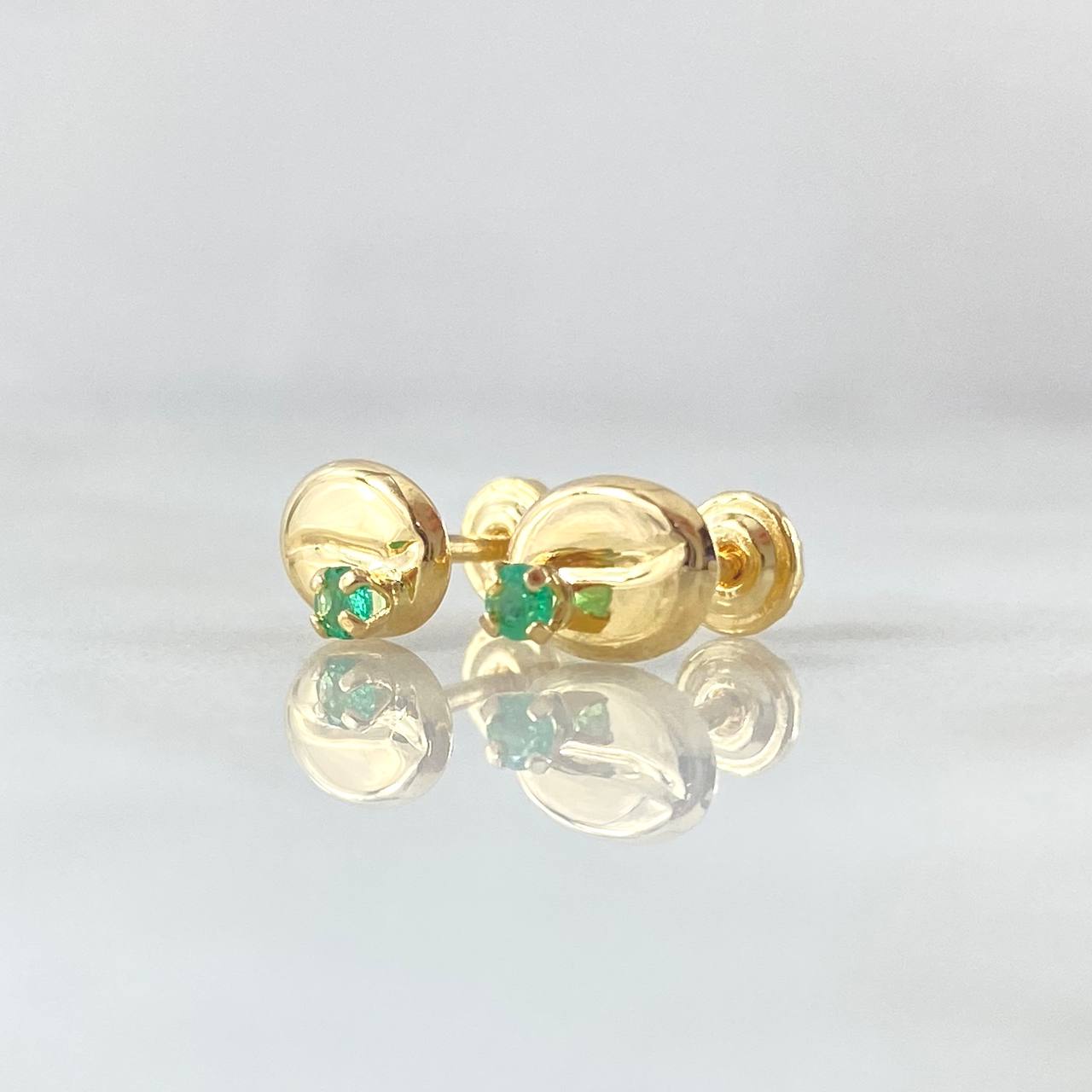 Topos Grano De Café 0.95gr / 5.6mm Esmeraldas 10pts Oro Amarillo 18K (Joya) ©