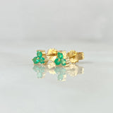 Topos Trio  1gr / 4.6mm Esmeraldas 19pts Oro Amarillo 18K (Joya) ©