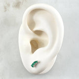 Topos Trio Curvo 1.25gr / 9mm Esmeraldas 23pts Oro Blanco 18K (Joya) ©