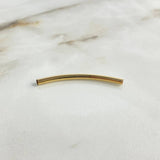 Herraje Tubular Trenzado Circular 1.1gr / 4cm / 3mm Oro Amarillo