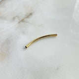 Herraje Tubular Trenzado Circular 1.1gr / 4cm / 3mm Oro Amarillo