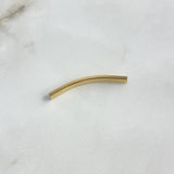 Herraje Tubular Rectangular Tribal 1.25gr / 4cm / 4.1mm Oro Amarillo