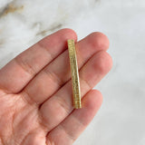 Herraje Tubular Rectangular Tribal 1.25gr / 4cm / 4.1mm Oro Amarillo