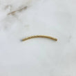 Herraje Tubular Trenzado Octagono 0.8gr / 4cm / 3mm Oro Amarillo