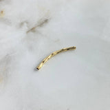 Herraje Tubular Trenzado Cuadrado 0.85gr / 4cm / 3mm Oro Amarillo