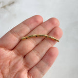 Herraje Tubular Trenzado Cuadrado 0.85gr / 4cm / 3mm Oro Amarillo