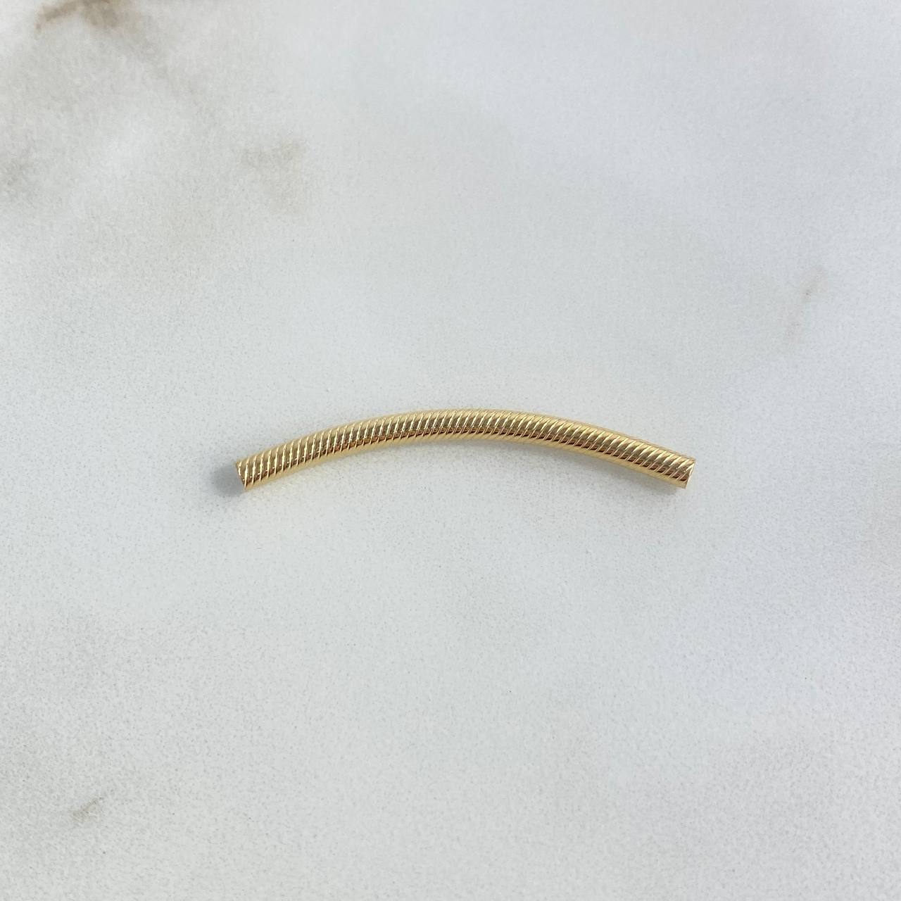 Herraje Tubular Atornillado 0.8gr / 4cm / 3mm Oro Amarillo