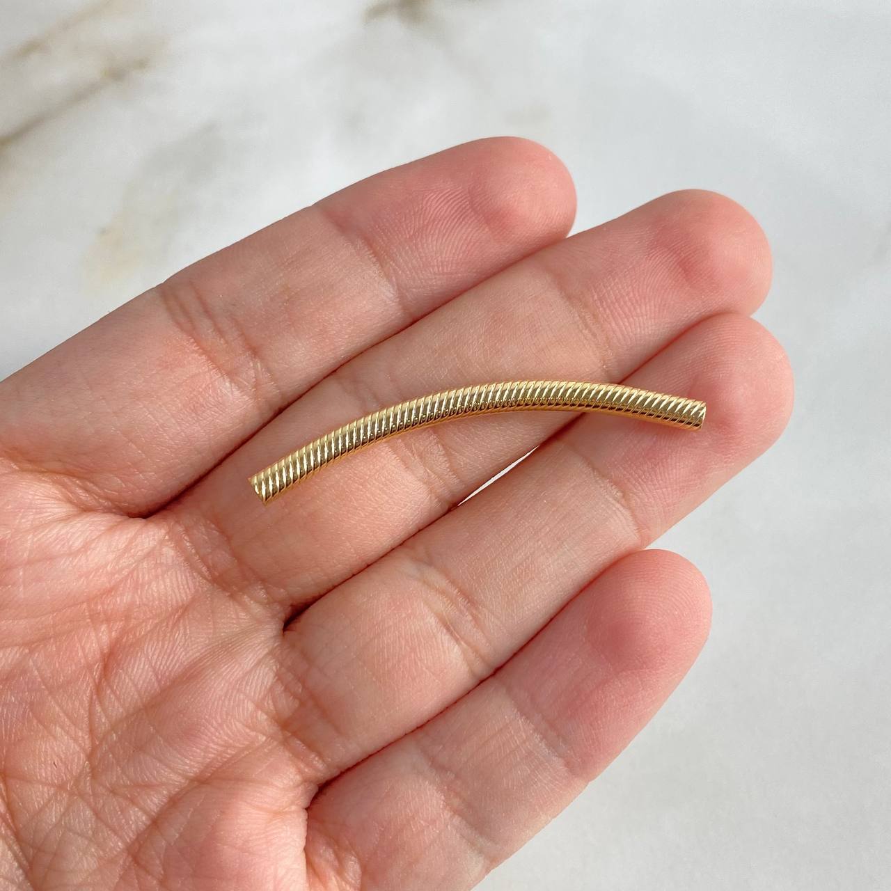 Herraje Tubular Atornillado 0.8gr / 4cm / 3mm Oro Amarillo