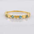 Anillo Corazones Intercalados 1.2g / T4 3/4 Oro Amarillo 18K