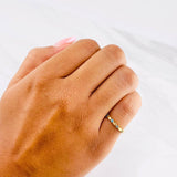 Anillo Corazones Intercalados 1.2g / T4 3/4 Oro Amarillo 18K